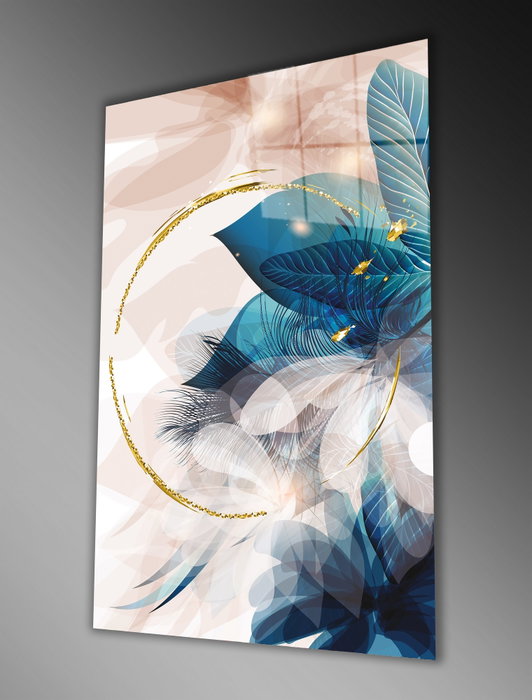 Wallity Pintura de Vidrio Templado Decorativa Multicolor 46 x 72 cm